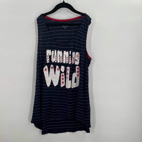 #EVCR Tops - #EVCR Red White Blue Tank “Running Wild” Ladies Medium